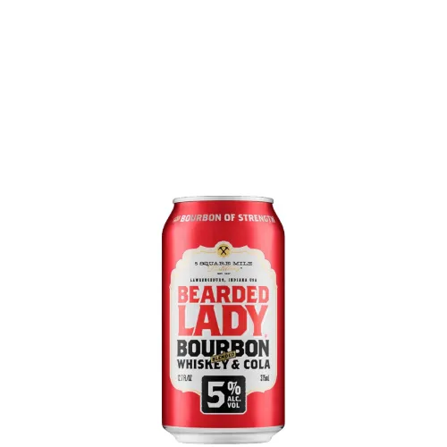 Picture of Bearded Lady Bourbon Blended Whiskey & Cola 5% 24 x 375ml Carton