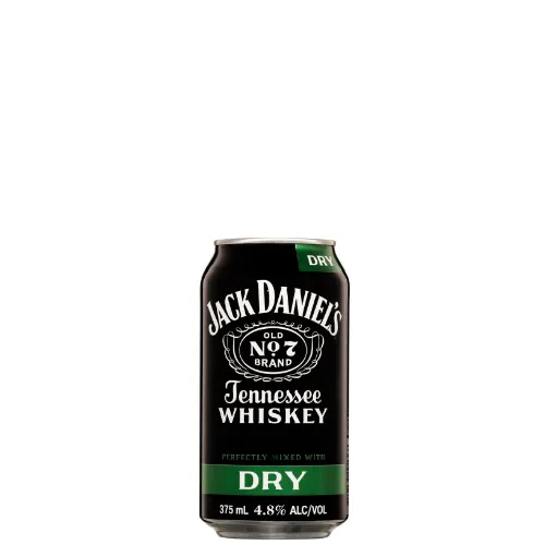 Picture of Jack Daniel's Black Old No. 7 Tennessee Whiskey & Dry 4.8% 24 x 375ml Carton