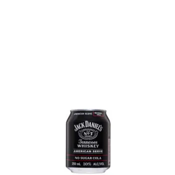 Picture of Jack Daniel's Black Old No. 7 Tennessee Whiskey American Serve & No Sugar Cola 10% 24 x 250ml Carton