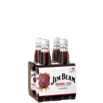 Picture of Jim Beam White Label Kentucky Straight Bourbon Whiskey & Cola 4.8% 24 x 330ml Carton