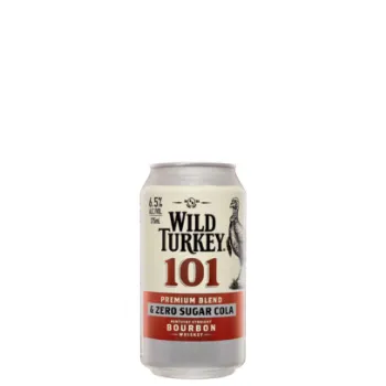 Picture of Wild Turkey 101 Bourbon and Zero Sugar Cola 375ml  Can