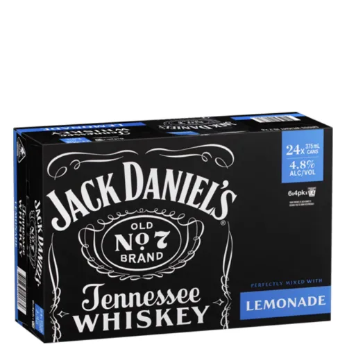 Picture of Jack Daniel's Black Old No. 7 Tennessee Whiskey & Lemonade 4.8% 24 x 375ml Carton