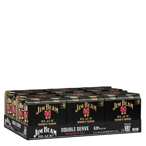 Picture of Jim Beam Black Double Serve Bourbon & Cola 6.9% 24 x 375ml Carton