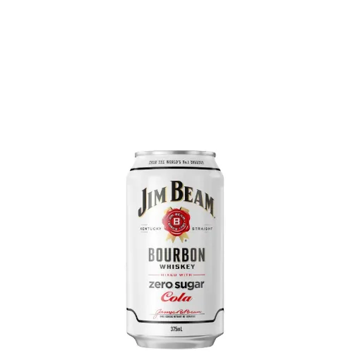 Picture of Jim Beam White Label Kentucky Straight Bourbon Whiskey & Zero Sugar Cola 4.8% 30 x 375ml